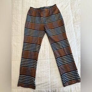 Plaid Wide-Leg Pants